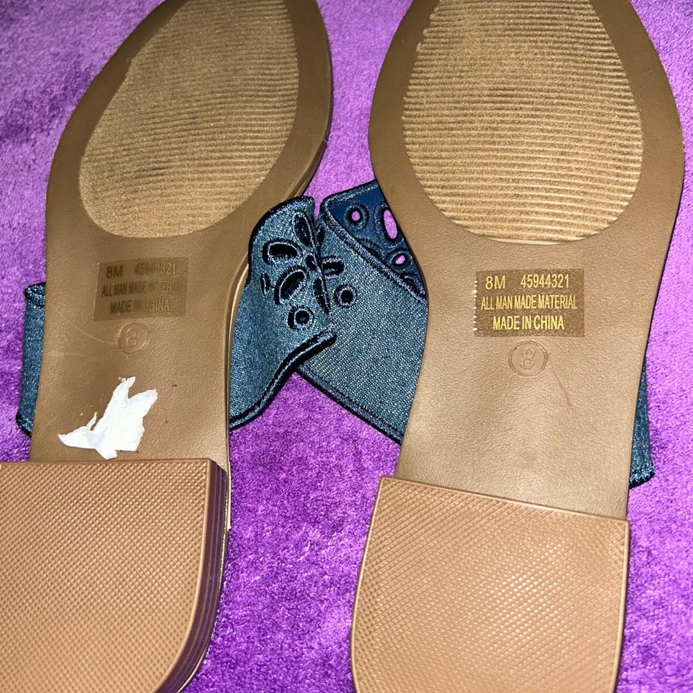 Blue Jean Embroidered Women's Sandals - Picture 4 of 4